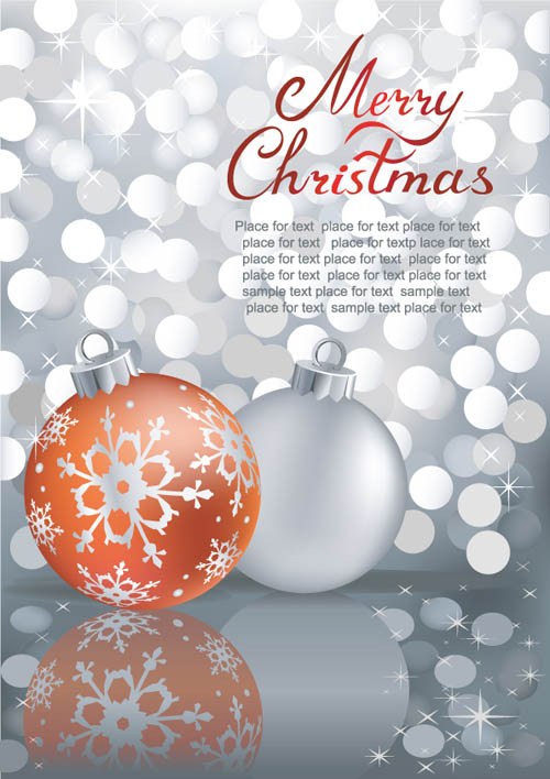 free vector Bright christmas background vector